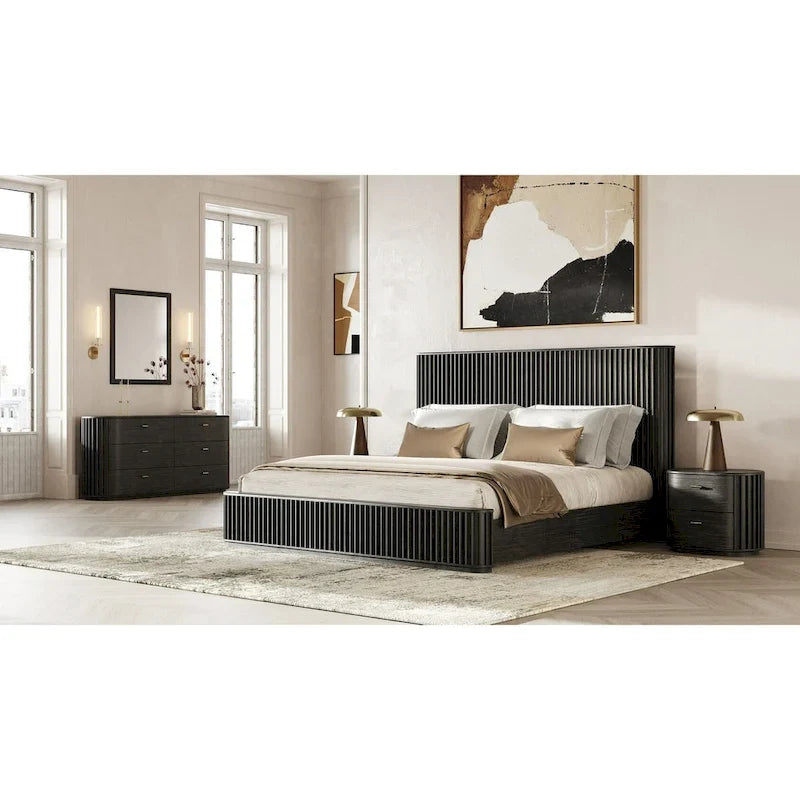 Commode moderne en acacia noir