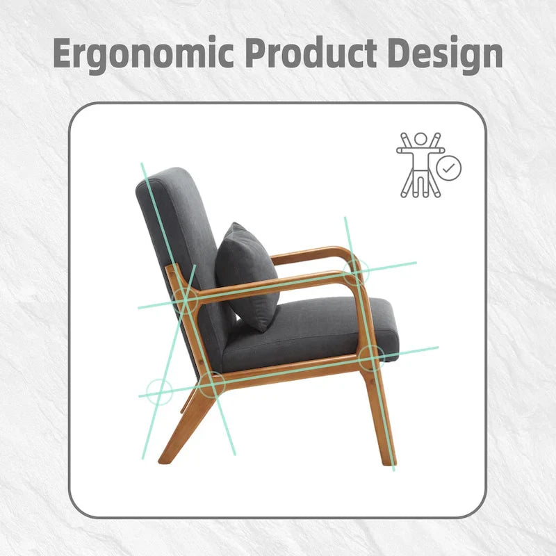 GDFStudio - Fauteuil d'appoint Olivia en velours avec cadre en bois massif et coussin confortable