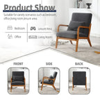 GDFStudio - Fauteuil d'appoint Olivia en velours avec cadre en bois massif et coussin confortable