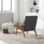 GDFStudio - Fauteuil d'appoint Olivia en velours avec cadre en bois massif et coussin confortable