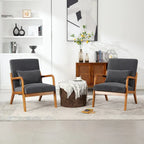 GDFStudio - Fauteuil d'appoint Olivia en velours avec cadre en bois massif et coussin confortable