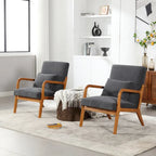 GDFStudio - Fauteuil d'appoint Olivia en velours avec cadre en bois massif et coussin confortable