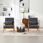 GDFStudio - Fauteuil d'appoint Olivia en velours avec cadre en bois massif et coussin confortable