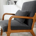 GDFStudio - Fauteuil d'appoint Olivia en velours avec cadre en bois massif et coussin confortable