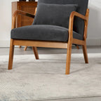 GDFStudio - Fauteuil d'appoint Olivia en velours avec cadre en bois massif et coussin confortable