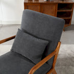 GDFStudio - Fauteuil d'appoint Olivia en velours avec cadre en bois massif et coussin confortable