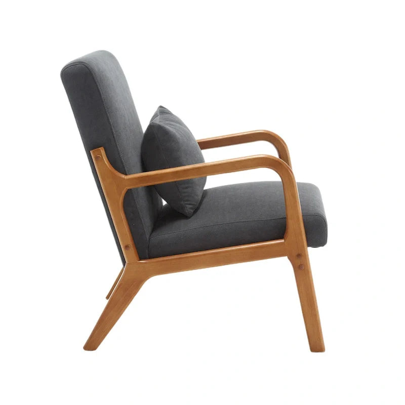 GDFStudio - Fauteuil d'appoint Olivia en velours avec cadre en bois massif et coussin confortable