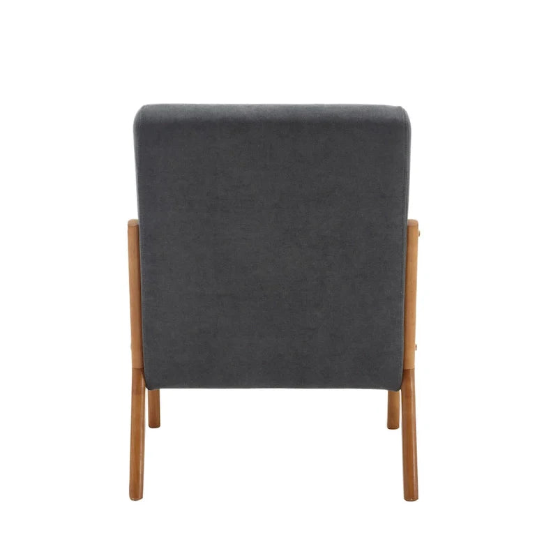 GDFStudio - Fauteuil d'appoint Olivia en velours avec cadre en bois massif et coussin confortable