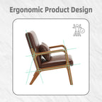 GDFStudio - Fauteuil d'appoint Olivia en velours avec cadre en bois massif et coussin confortable