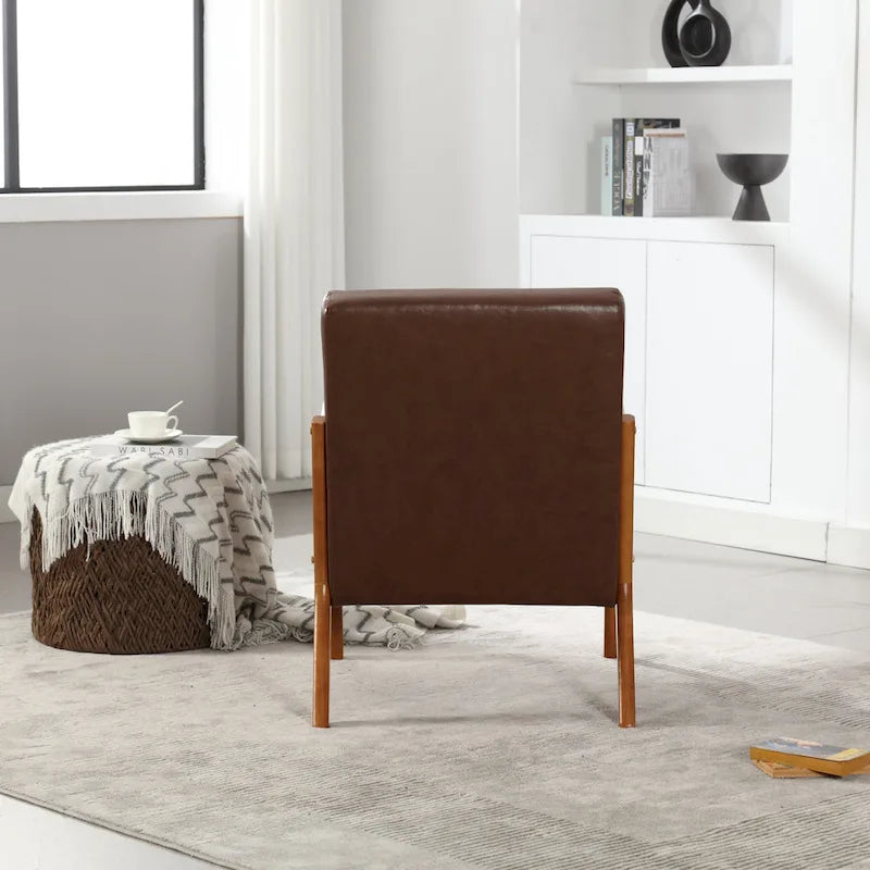 GDFStudio - Fauteuil d'appoint Olivia en velours avec cadre en bois massif et coussin confortable