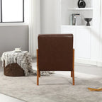 GDFStudio - Fauteuil d'appoint Olivia en velours avec cadre en bois massif et coussin confortable