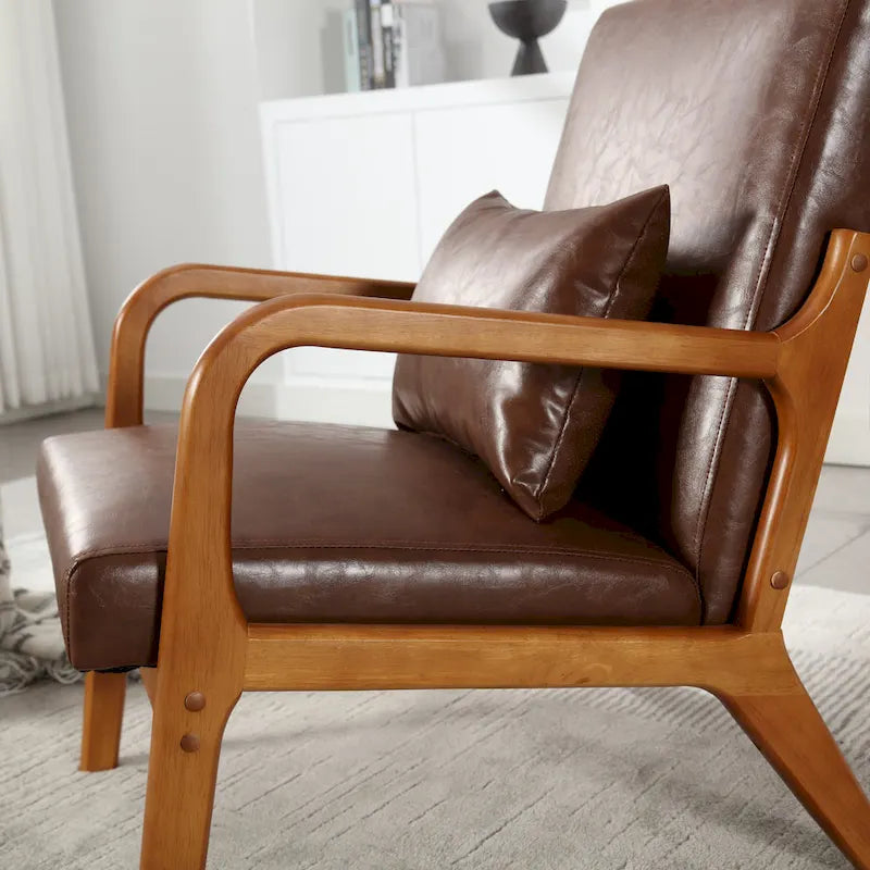 GDFStudio - Fauteuil d'appoint Olivia en velours avec cadre en bois massif et coussin confortable