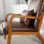 GDFStudio - Fauteuil d'appoint Olivia en velours avec cadre en bois massif et coussin confortable