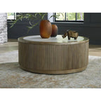 Signature Design by Ashley Camdill Light Brown/White Coffee Table - 42 W x 42 D x 17.5 H