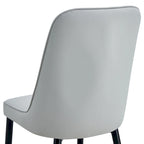 Lot de 4 chaises de salle à manger modernes avec dossier et assise rembourrés en similicuir, pieds en métal, pour salle à manger, salon et chambre à coucher