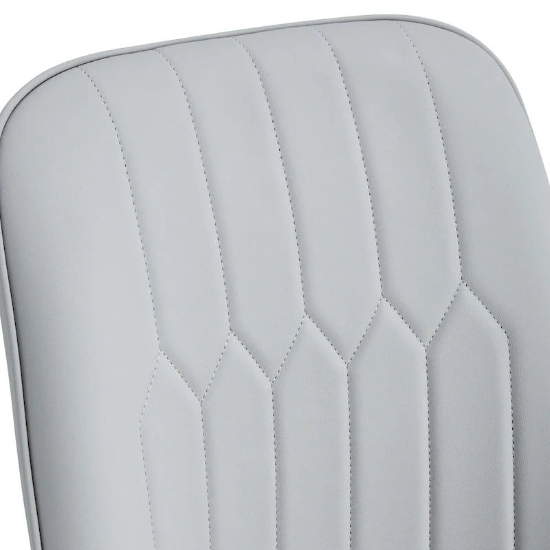 Lot de 4 chaises de salle à manger modernes avec dossier et assise rembourrés en similicuir, pieds en métal, pour salle à manger, salon et chambre à coucher