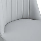 Lot de 4 chaises de salle à manger modernes avec dossier et assise rembourrés en similicuir, pieds en métal, pour salle à manger, salon et chambre à coucher