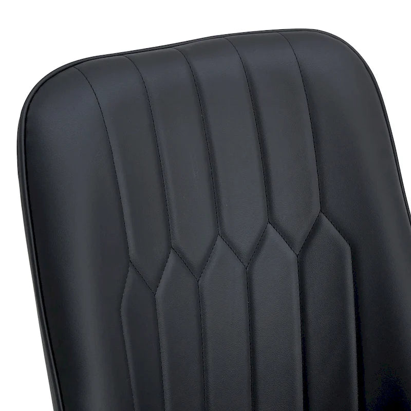 Lot de 4 chaises de salle à manger modernes avec dossier et assise rembourrés en similicuir, pieds en métal, pour salle à manger, salon et chambre à coucher