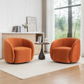 Fauteuil d'appoint pivotant à 360 degrés en velours SEYNAR Modern Glam (lot de 2)