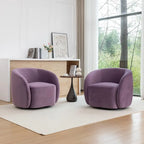Fauteuil d'appoint pivotant à 360 degrés en velours SEYNAR Modern Glam (lot de 2)