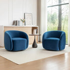 Fauteuil d'appoint pivotant à 360 degrés en velours SEYNAR Modern Glam (lot de 2)