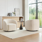 Fauteuil d'appoint pivotant à 360 degrés en velours SEYNAR Modern Glam (lot de 2)