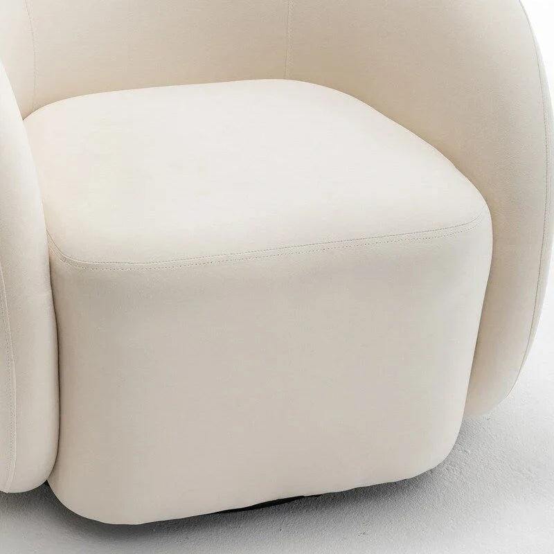 Fauteuil d'appoint pivotant à 360 degrés en velours SEYNAR Modern Glam (lot de 2)