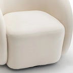 Fauteuil d'appoint pivotant à 360 degrés en velours SEYNAR Modern Glam (lot de 2)