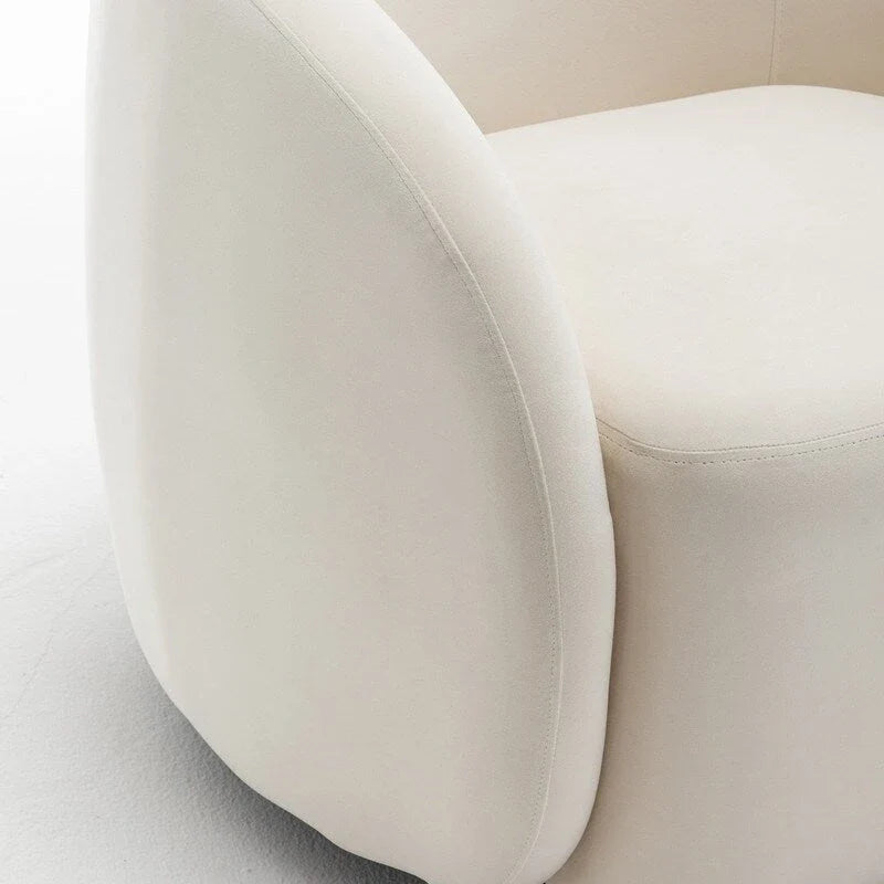 Fauteuil d'appoint pivotant à 360 degrés en velours SEYNAR Modern Glam (lot de 2)