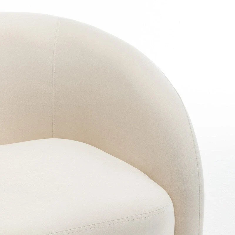 Fauteuil d'appoint pivotant à 360 degrés en velours SEYNAR Modern Glam (lot de 2)