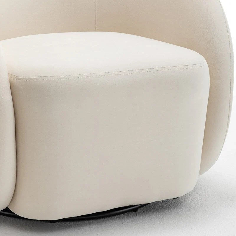 Fauteuil d'appoint pivotant à 360 degrés en velours SEYNAR Modern Glam (lot de 2)