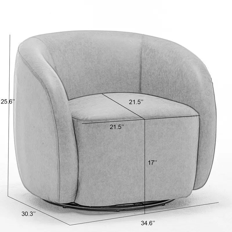 Fauteuil d'appoint pivotant à 360 degrés en velours SEYNAR Modern Glam (lot de 2)