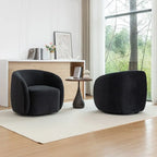 Fauteuil d'appoint pivotant à 360 degrés en velours SEYNAR Modern Glam (lot de 2)