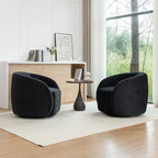 Fauteuil d'appoint pivotant à 360 degrés en velours SEYNAR Modern Glam (lot de 2)