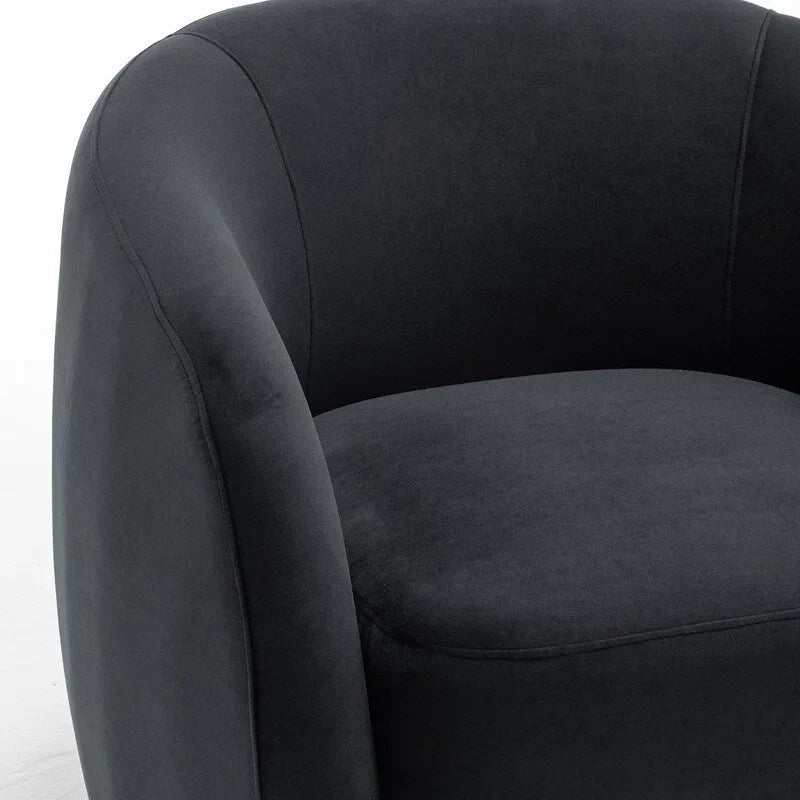 Fauteuil d'appoint pivotant à 360 degrés en velours SEYNAR Modern Glam (lot de 2)