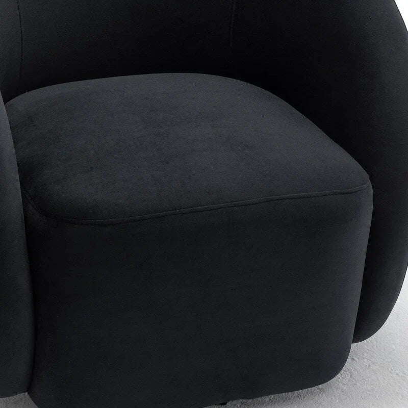 Fauteuil d'appoint pivotant à 360 degrés en velours SEYNAR Modern Glam (lot de 2)