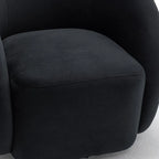 Fauteuil d'appoint pivotant à 360 degrés en velours SEYNAR Modern Glam (lot de 2)