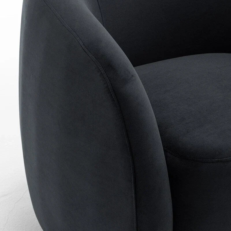 Fauteuil d'appoint pivotant à 360 degrés en velours SEYNAR Modern Glam (lot de 2)