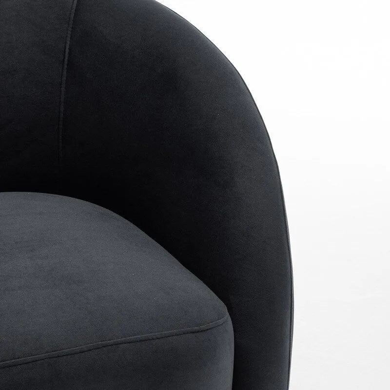 Fauteuil d'appoint pivotant à 360 degrés en velours SEYNAR Modern Glam (lot de 2)