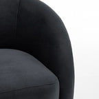 Fauteuil d'appoint pivotant à 360 degrés en velours SEYNAR Modern Glam (lot de 2)