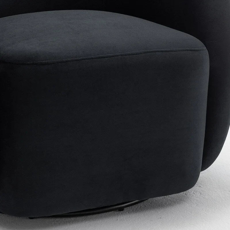 Fauteuil d'appoint pivotant à 360 degrés en velours SEYNAR Modern Glam (lot de 2)
