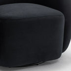 Fauteuil d'appoint pivotant à 360 degrés en velours SEYNAR Modern Glam (lot de 2)