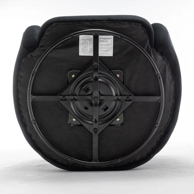 Fauteuil d'appoint pivotant à 360 degrés en velours SEYNAR Modern Glam (lot de 2)