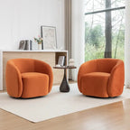 Fauteuil d'appoint pivotant à 360 degrés en velours SEYNAR Modern Glam (lot de 2)