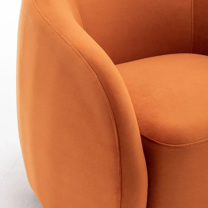 Fauteuil d'appoint pivotant à 360 degrés en velours SEYNAR Modern Glam (lot de 2)