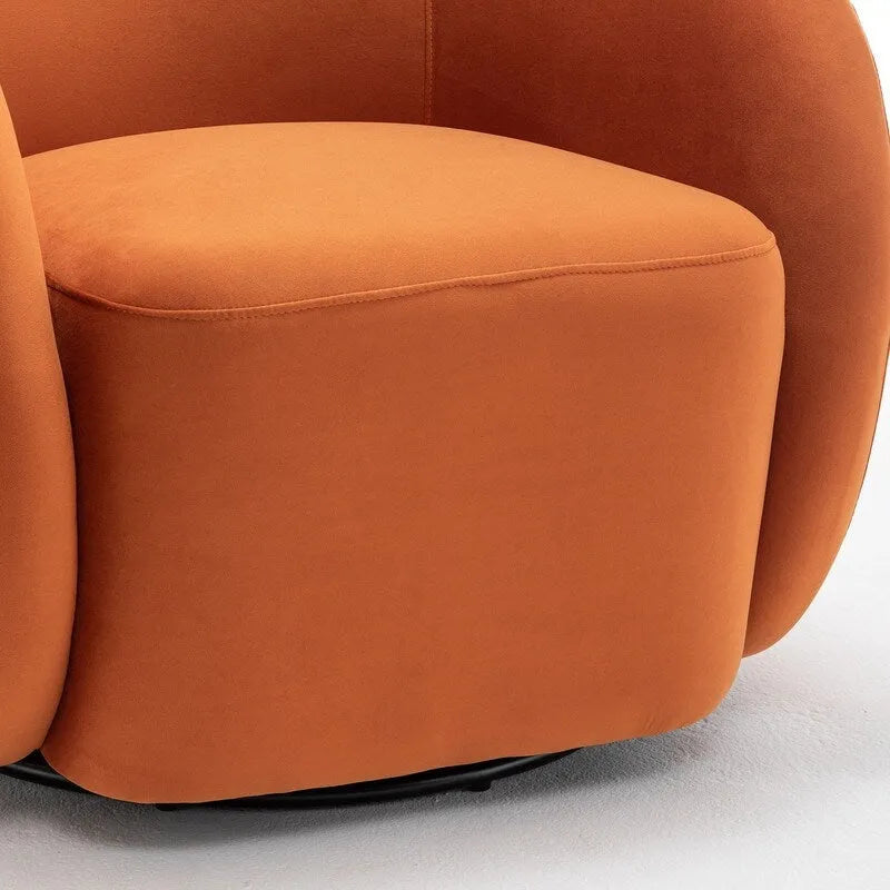 Fauteuil d'appoint pivotant à 360 degrés en velours SEYNAR Modern Glam (lot de 2)