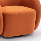 Fauteuil d'appoint pivotant à 360 degrés en velours SEYNAR Modern Glam (lot de 2)