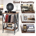 Costway Meuble de rangement pour disques vinyles, support pour platine vinyle roulant à 3 niveaux - Voir détails