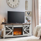Meuble TV de cheminée de ferme, Centre de divertissement, Console TV