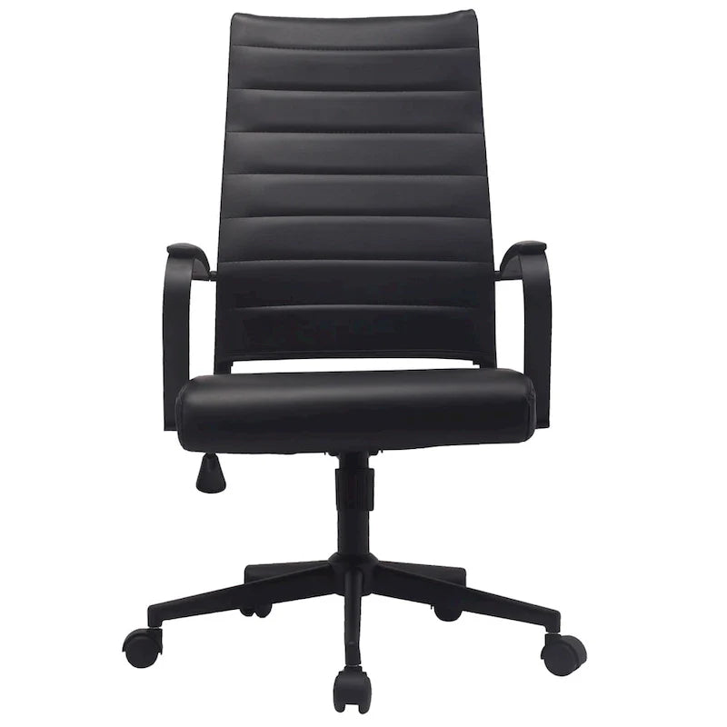 Chaise de bureau moderne haute avec dossier haut, en similicuir PU, pivotante, inclinable, réglable, avec coussin, modèle de designer, pour dirigeant